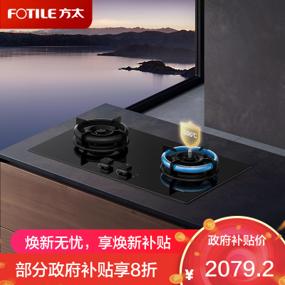 方太TEK21B全新升级防干烧家用燃气灶天然气液化气双眼灶TEK21系列黑/灰色可选国补液化气专用