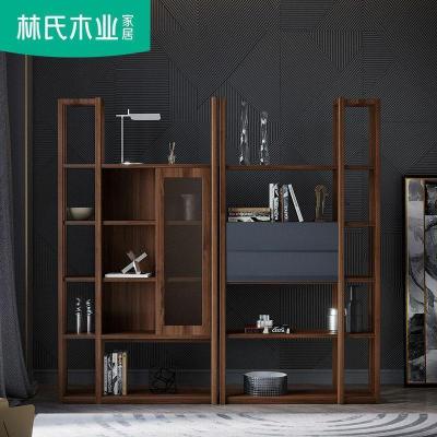 森美人卧室书柜书架实木框简约现代小户型多功能储物木柜子置物架DQ1