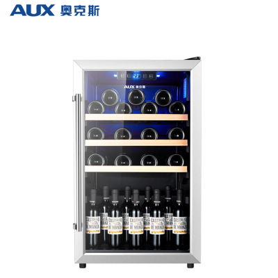 奥克斯冰吧116L黑色冷藏+蓝灯