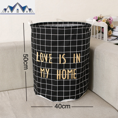 束口大号脏衣篮玩具收纳桶脏衣篓可折叠衣服收纳筐家用布艺洗衣篮 三维工匠收纳篮