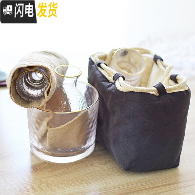 三维工匠日式玻璃酒温酒器烫酒壶家用一两白酒杯咖啡锤纹金边 灰包+金边1壶1缸4杯级
