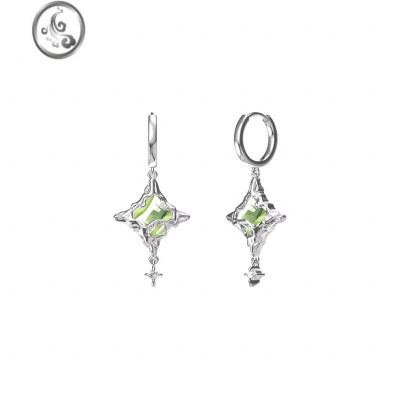 JiMi微光星芒耳环2022年新款小众设计个性耳钉气质耳坠女防过敏