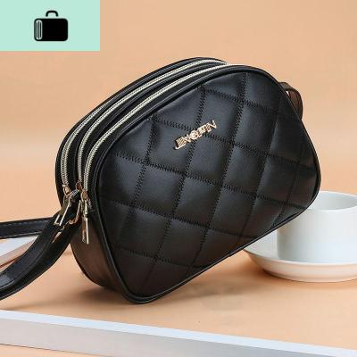 R5四季2020百搭新款时尚女包PU单肩包包斜挎女式包女包菱格NEW LAKE 绣线209AZ女斜挎包