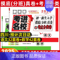 摸底分班真卷[语文+数学] [正版]2025四川小升初真题卷考进名校语文数学英语成都市八大名校小升初历年招生考试真题集锦
