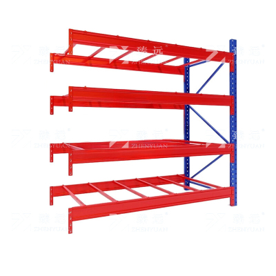 臻远 ZY4121537 重型货架仓储高位货架单层称重2000kg 蓝橘色副架4层