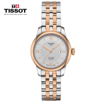 天梭(TISSOT)瑞士手表 力洛克系列钢带机械女表 经典商务表T006.207.22.038.00