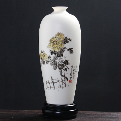 MULTIPOTENT茶宠摆件德化陶瓷花瓶工艺品徐宝敬收藏作品-菊