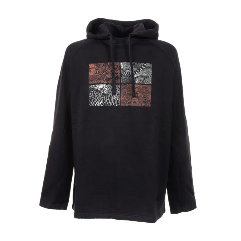 高田贤三(Kenzo)纯棉印花图案卫衣男运动百搭套头衫黑