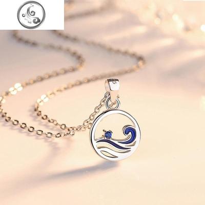 s925纯银山盟海誓情侣项链一对男女气质简约轻奢小众锁骨链送女友 JiMi