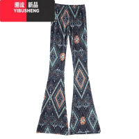 YIBUSHENG2024季新品单腰喇叭裤修身松紧低腰弹力新款休闲裤薄款喇叭裤女