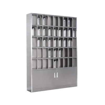 易企采 45格不锈钢水杯柜1800*1320*250mm 工厂车间员工茶杯存放柜茶水间水杯架多格储物柜碗柜