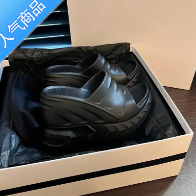 SUNTEK阿希哥同款超高跟拖鞋2022年新款一字带松糕厚底休闲懒人拖沙滩鞋