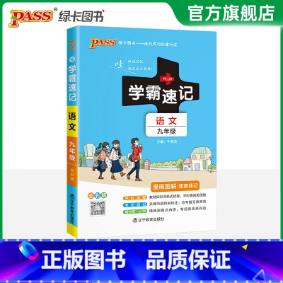 语文 九年级/初中三年级 [正版]2025学霸速记初中九年级全套语文数学英语物理化学历史道德与法治基础知识手册pass绿