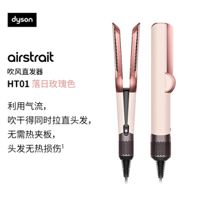 戴森(DYSON) Airstrait HT01 吹风直发器 干发直发二合一 吹风机 直板夹 夹板 落日玫瑰色
