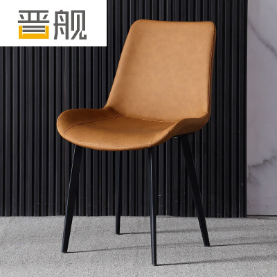 晋舰岩板餐桌椅组合新中式家用现代简约方形饭桌小户型四脚椅 两把