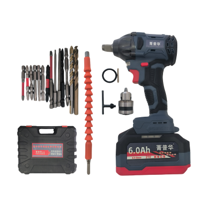 菁普华充电式无刷锂电电动扳手1/2 350N.m 6.0Ah一电一充套