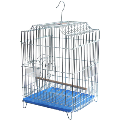 虎皮鹦鹉鸟笼子大号 八哥雀玄凤牡丹鹦鹉铁艺不锈钢色养殖笼子