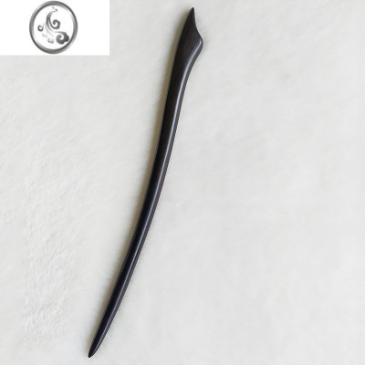 JiMi简约复古国风加长20厘米柳影发簪黑檀木簪子汉服日常长发盘发木钗