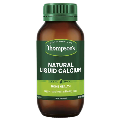 汤普森 Thompson's 液体钙+维生素D软胶囊 60粒 1瓶装 青少年成人孕妇老人钙片新西兰进口
