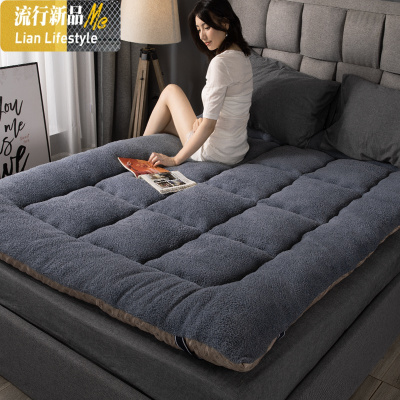 保暖羊羔绒床垫软垫加厚学生宿舍单双人租房家专用榻榻米褥子垫被 三维工匠