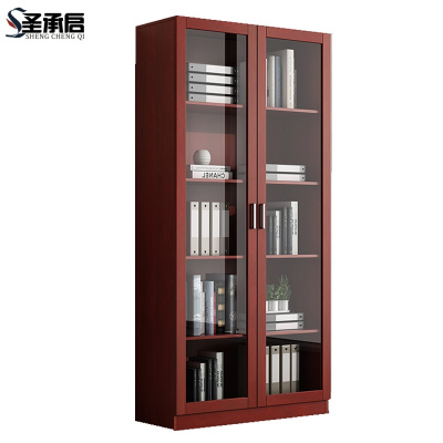 圣承启 玻璃门书柜 对开台
