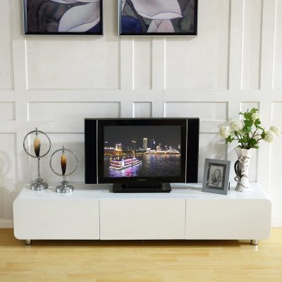 客厅茶几电视机柜组合 简约小户型现代白色烤漆时尚套装地柜