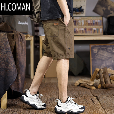 HLCOMAN夏季薄款宽松潮牌短裤男2025新款机能男士工装五分裤休闲中裤