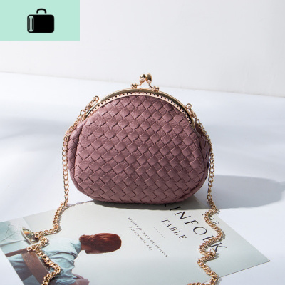 女包2020新款斜挎包时尚单肩夹子链条包小包包贝壳零钱包编织包潮NEW LAKE女斜挎包