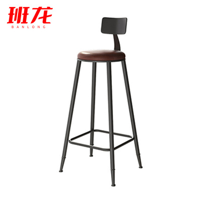 班龙高脚吧台椅460*460*990mm皮面把