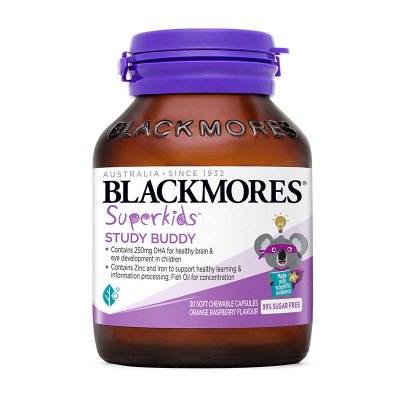 保税发-Blackmores澳佳宝儿童DHA+锌30粒/瓶 膳食营养补充剂 原装进口