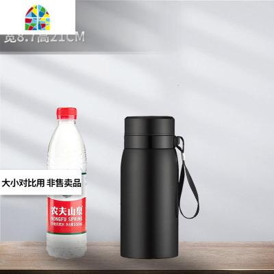 男女士超大容量保温杯茶水分离泡茶杯1000ml1500大号户外便携水杯 FENGHOU 750ml黑色