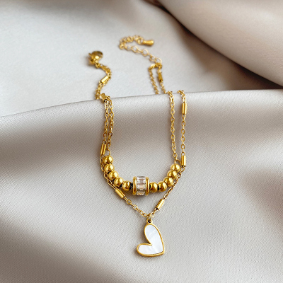 韩版双层脚链女简约学生森系性感钛钢脚踝链2025新款不掉色足链送女朋友老婆情人节七夕生日礼物