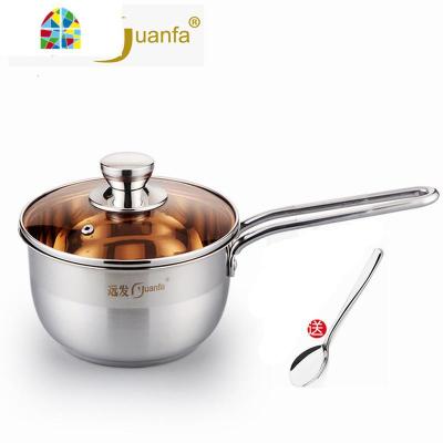 不锈钢汤锅复合钢双耳汤锅加厚复底煮锅烫煲辅食粥锅煮面锅 FENGHOU 16CM奶锅-1.5L