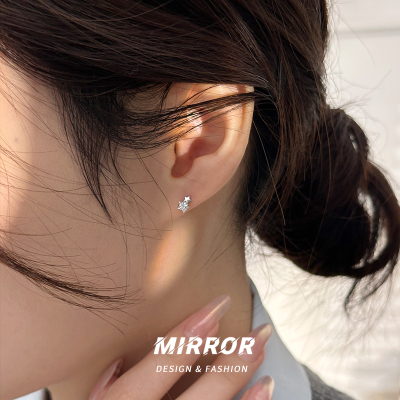 999纯银星星耳钉女简约闪亮小众设计耳环耳饰养耳洞学生潮送女朋友老婆情人节七夕生日礼物