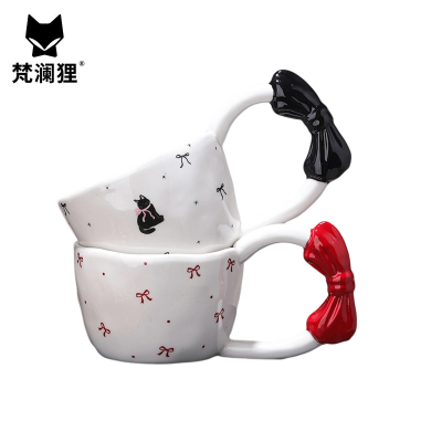 梵澜狸家用陶瓷大耳杯TA56 个