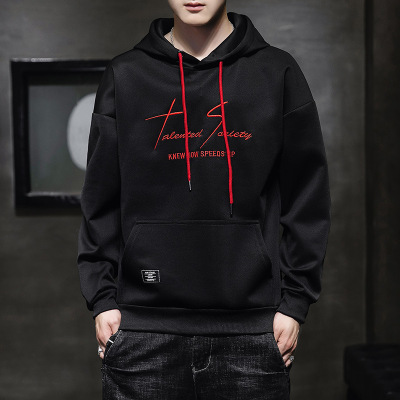 休闲连帽卫衣男秋冬新款男士卫衣印花潮牌长袖卫衣男外套