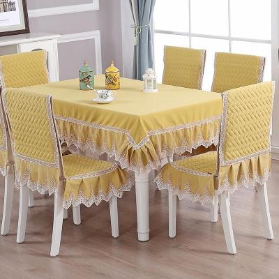 家柏饰(CORATED)简约现代家用餐桌布椅套椅垫连体椅子套罩长方形台布桌布套装北欧