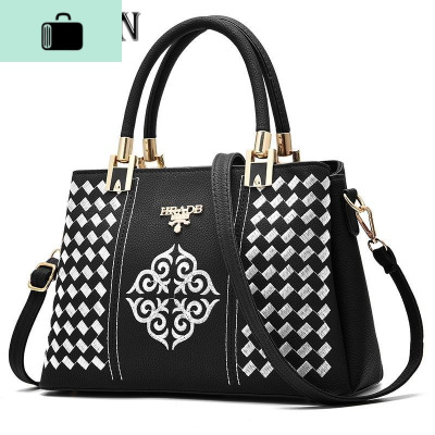 女士包包2020新款时尚中年女包妈妈包单肩包斜挎包手提包韩版民族NEW LAKE女士单肩包