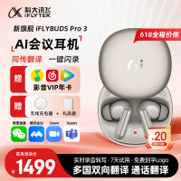 科大讯飞(iFLYTEK)同声传译耳机Pro3 [钛金]旗舰版 面对面翻译 会议耳机无线蓝牙耳机 入耳式 录音转文字