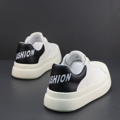 鞋子男款夏季新款厚底增高休闲鞋真皮透气小白鞋软底轻便板鞋