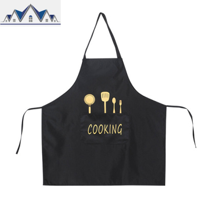 北欧挂脖围裙防油做饭炒菜围腰布艺家居时尚厨房女士罩衣 三维工匠