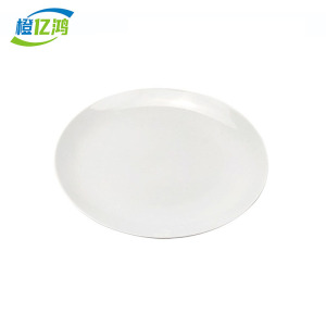 橙亿鸿 纯白陶瓷浅盘 碟子 西餐盘子/个