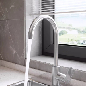 四季沐歌MICOE单把双控厨房龙头陶瓷片阀芯固定式不锈钢镀铬龙头1.35千克高性价比