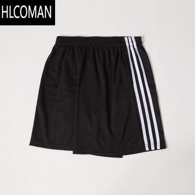 HLCOMAN薄款三道杠运动短裤子条纹男女宽松三条杠休闲四五分裤速干篮球夏