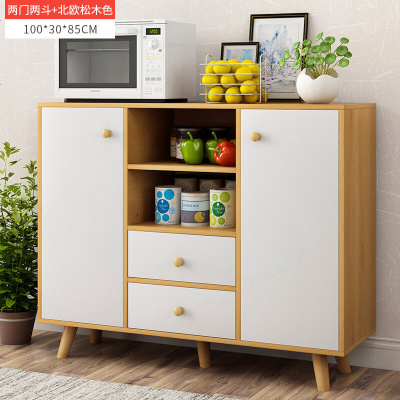 简约现代餐厅厨房家具置物架落地碗柜茶水柜电器储物柜收纳碗架酒柜多功能餐边柜