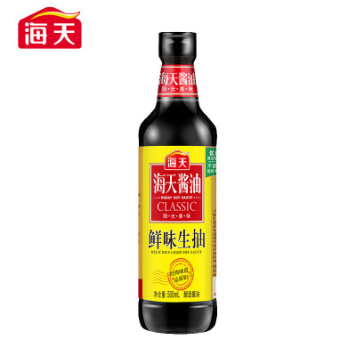 海天鲜味生抽凉拌酱油500ml*2瓶炒菜调味汁烹饪蒸鱼厨房面条酱汁提鲜