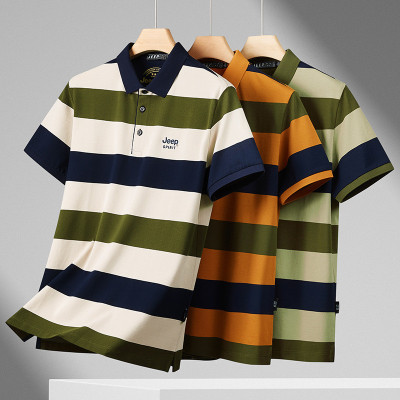 JEEP SPIRIT 夏季男士短袖T恤新款翻领商务翻领短T恤时尚polo衫男