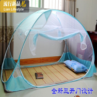 学生宿舍1.0m上下铺防蚊免安装蒙古包蚊帐三开子母床蚊帐1.2米 三维工匠