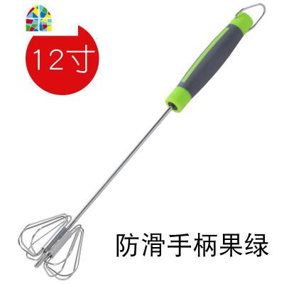打蛋器家用烘焙工具非电动小型半自动打蛋鸡蛋搅拌奶油打发器和面 FENGHOU 12寸防滑手柄果绿