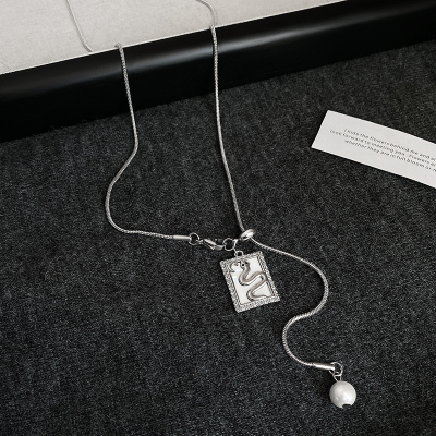 小众设计小蛇吊坠项链女钛钢不掉色个性毛衣链轻奢高级感卫衣配饰送女朋友老婆情人节七夕生日礼物